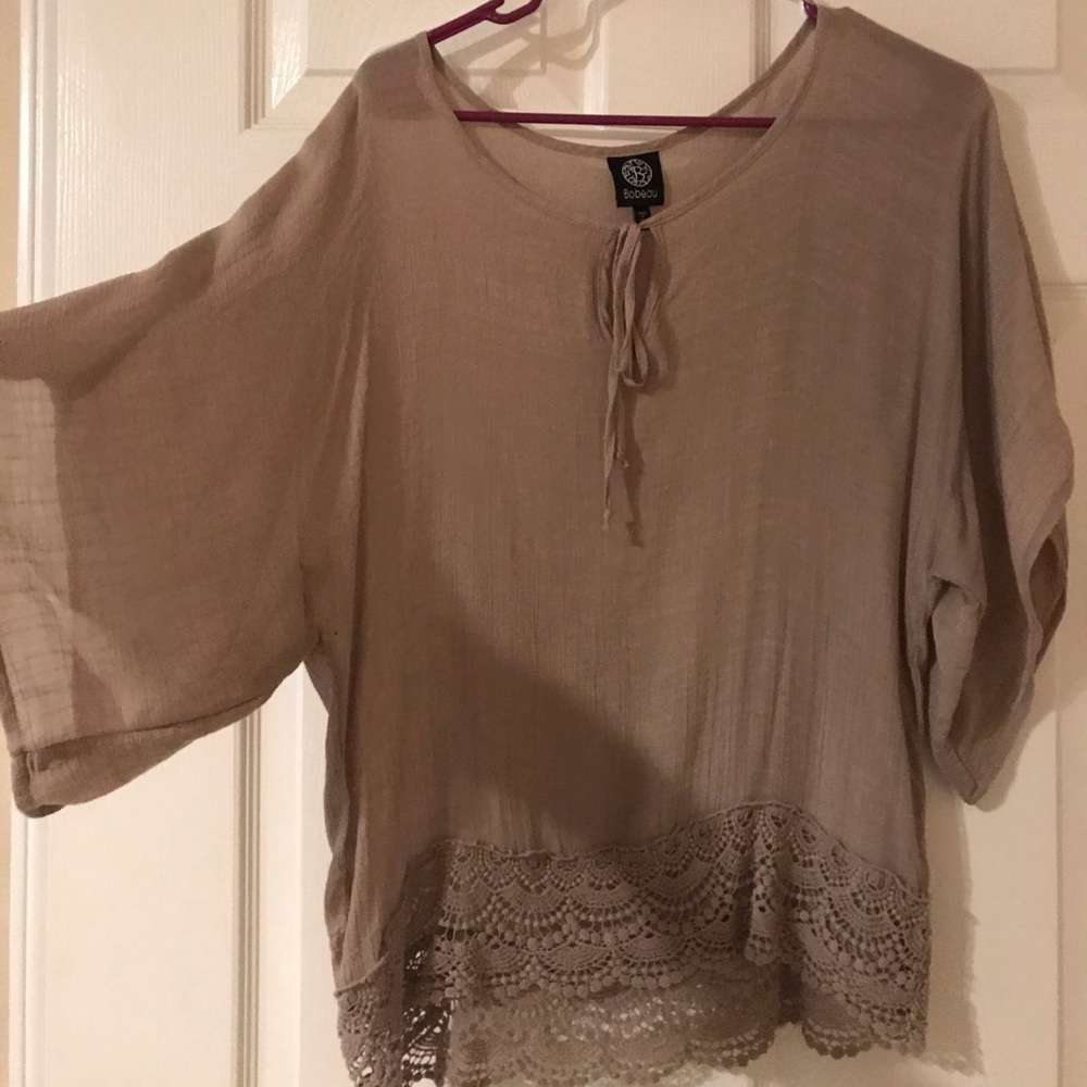 Flowy tan top